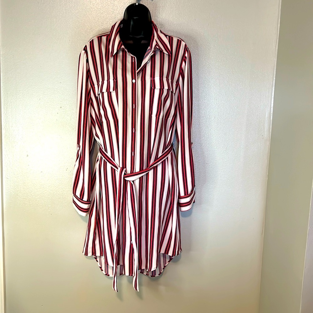 Madison NWOT Nautical Vibe  LS Midi Dress size XL in pristine condition